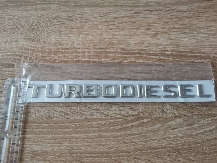 TURBO DIESEL Badge Emblem - Stick-On Lettering For Tailgate Or Fender