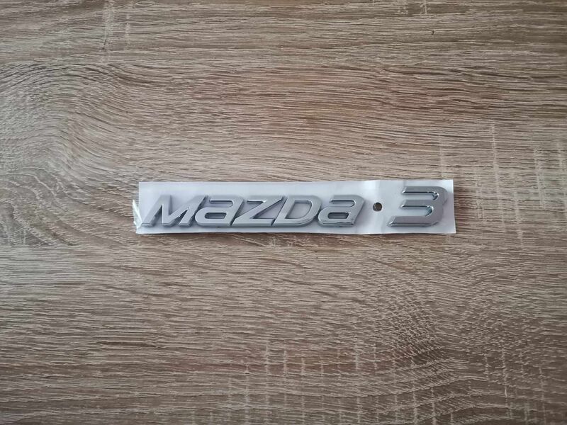 Genuine Mazda Rear Trunk Emblem – 2014-2016 Mazda 3 Hatchback, Chrome/Black, BHN9-51-721, OEM