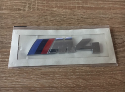 BMW M4 Silver Emblem Logo