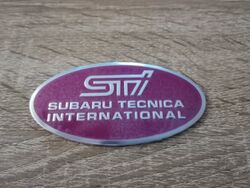 Subaru STI Pink Emblem Logo