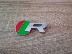 Jaguar R Red with Green Emblem Logo