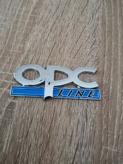 Opel OPC Line Silver with Blue Emblem Logo