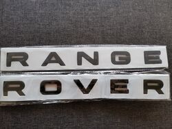 Range Rover Lettering Glossy Black Emblem Logo