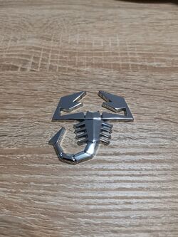 Fiat Abarth Scorpion Silver Emblem Logo