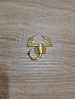 Fiat Abarth Scorpion Gold Emblem Logo