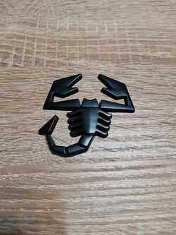 Fiat Abarth Scorpion Black Emblem Logo