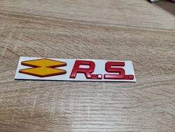 Renault R.S. Red with Yellow Emblem Logo