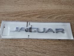 Jaguar Lettering Silver Emblem Logo New Style