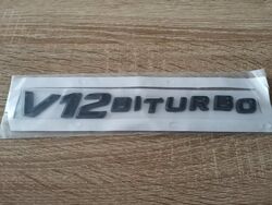 Mercedes Benz V12 Biturbo Black Emblem Logo