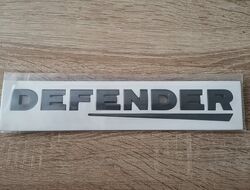 Land Rover Defender Lettering Grey Rear Emblem Logo