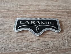 Dodge RAM Laramie Black with Silver Metal Emblem Logo