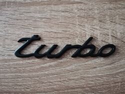 Porsche Turbo Black Emblem Logo