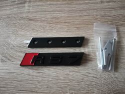 Audi RS7 Black Grill Emblem Logo