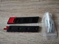 Audi RS6 Black Grill Emblem Logo
