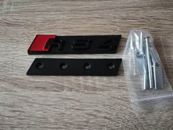 Audi RS4 Black Grill Emblem Logo