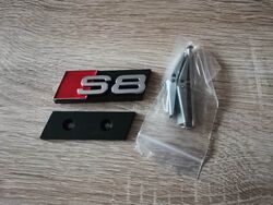 Audi S8 Silver Grill Emblem Logo