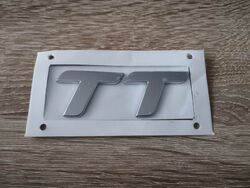 Audi TT Silver Emblem Logo Old Style