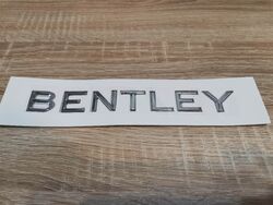 Bentley Lettering Silver Emblem Logo