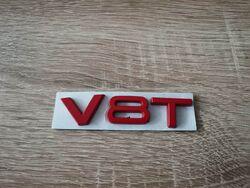 Audi V8T Red Emblem Logo