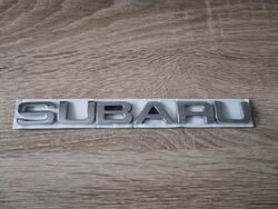 Subaru Silver Lettering Emblem Logo