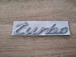 Porsche Turbo Silver Emblem Logo