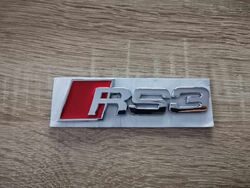 Audi RS3 Silver Emblem Logo