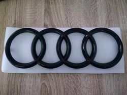 Audi Rings Black Emblem Logo 24.9 cm length