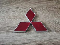 Mitsubishi Red Emblem Logo 10 cm