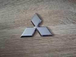 Mitsubishi Silver Emblem Logo 8 cm