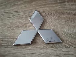 Mitsubishi Silver Emblem Logo 10.5 cm