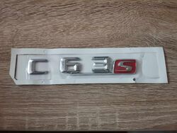 Mercedes Benz C63s Silver with Red Emblem Logo