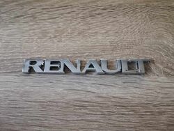 Renault Silver Lettering Emblem Logo