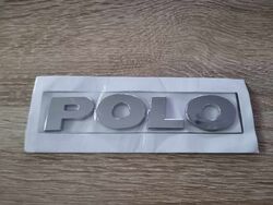 Volkswagen Polo Silver Emblem Logo Old Style