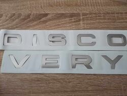 Land Rover Discovery Lettering Silver Matt Emblem Logo