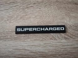 Range Rover Supercharged Black with White Emblem Logo
