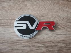 Range Rover SVR Black with Red R Grille Emblem Logo