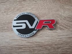 Range Rover SVR Black with Red R Emblem Logo