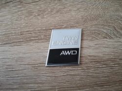Volvo Twin Engine AWD Black with Silver Emblem Logo