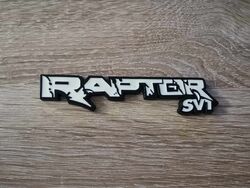 Ford SVT Raptor White with Black Emblem Logo