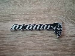 Dodge Demon Black with Silver Emblem Logo Right