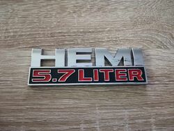 Chrysler Dodge Jeep HEMI 5.7 Silver Emblem Logo