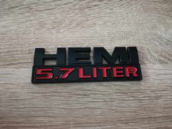 Chrysler Dodge Jeep HEMI 5.7 Black Emblem Logo
