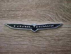 Jeep Trailhawk Silver with Black Small Size Emblem Logo