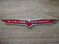 Jeep Trailhawk Silver with Red Big Size Emblem Logo