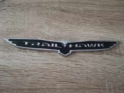 Jeep Trailhawk Silver with Black Big Size Emblem Logo