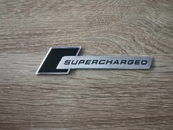 Audi Supercharged Black with Silver Emblem Logo