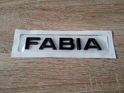 Skoda Fabia (New Font) Black Emblem Logo