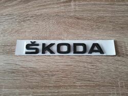 Skoda Lettering Black Emblem Logo