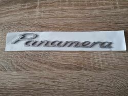 Porsche Panamera Glossy Silver Emblem Logo