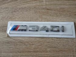 BMW M340i Glossy Silver Emblem Logo